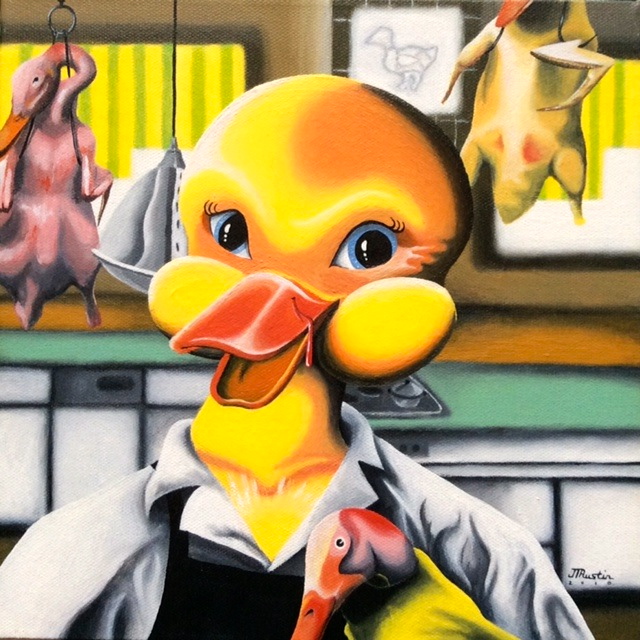Duck - Animal Cannibal Series - Acrylic on Canvas - 2010 © Jason T Austin