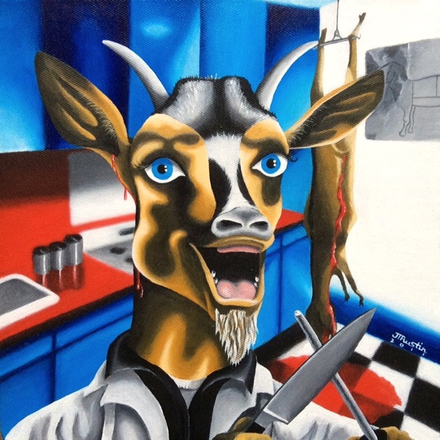 Goat - Animal Cannibal Series - Acrylic on Canvas - 2010 © Jason T Austin