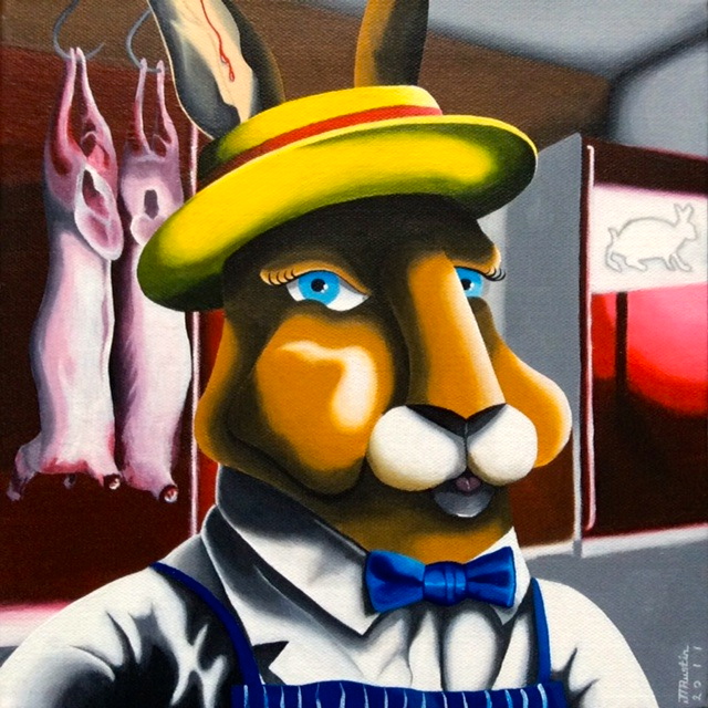 Rabbit - Animal Cannibal Series - Acrylic on Canvas - 2010 © Jason T Austin