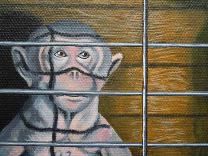 Detail from The Scientists, after The Ambassadors by Hans Holbein the Younger. - Acrylic on canvas - 2014 © Jason T Austin