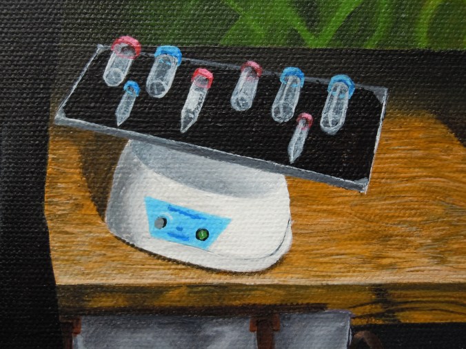 Detail from The Scientists, after The Ambassadors by Hans Holbein the Younger. - Acrylic on canvas - 2014 © Jason T Austin