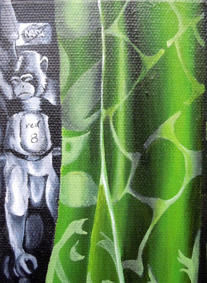 Detail from The Scientists, after The Ambassadors by Hans Holbein the Younger. - Acrylic on canvas - 2014 © Jason T Austin