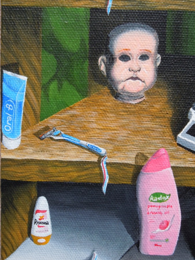 Detail from The Scientists, after The Ambassadors by Hans Holbein the Younger. - Acrylic on canvas - 2014 © Jason T Austin